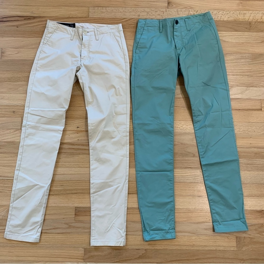 Armani Exchange Slim Fit Pants Lot of 2 NWOT Office Casual Chino Size 28R